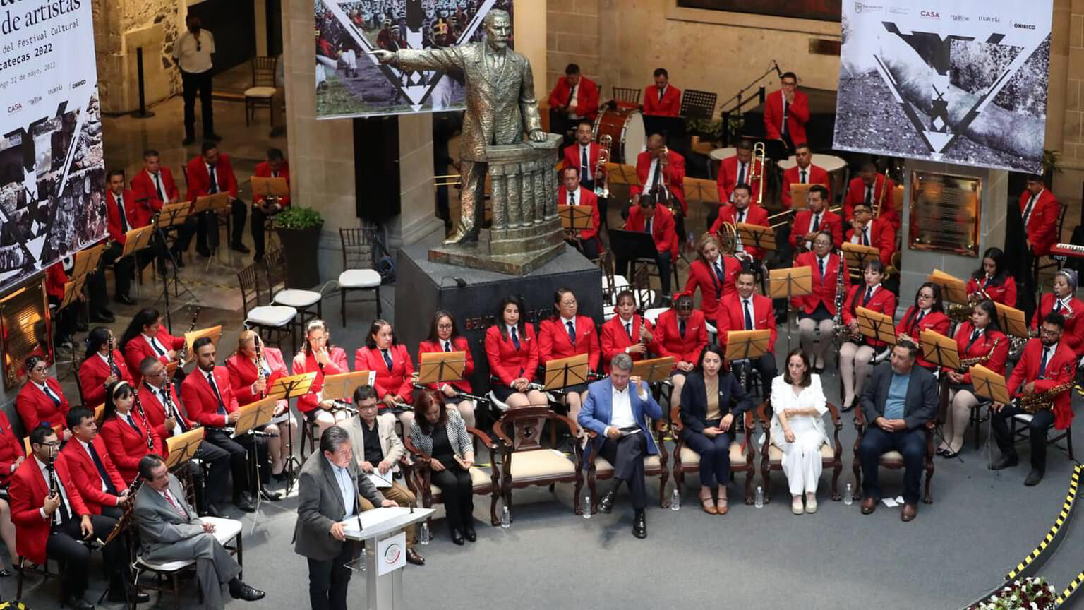 Destaca la actuación de la Banda Sinfónica del Estado de Zacatecas y el grupo universitario Qu Jazz