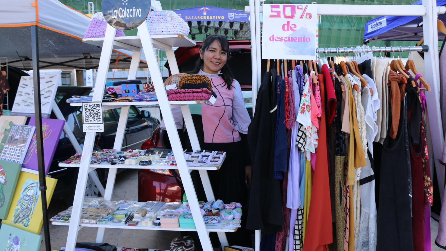 Más de 60 emprendimientos culturales brillaron en el Bazar Creativo 2024 en Zacatecas, creando nuevos espacios